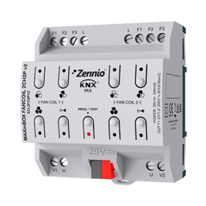 Zennio MAXinBOX FANCOIL 2CH2P Fan Coil Controller for 2 Pipe Unit
