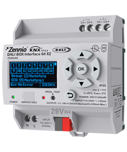 Zennio DALIBOX, KNX-DALI Interface 64, 2 Channel
