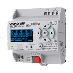 Zennio DALIBOX, KNX-DALI Interface 64, 2 Channel