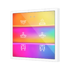 Flat 70 X6, KNX Glass Keypad, 6 Button, 70x70mm