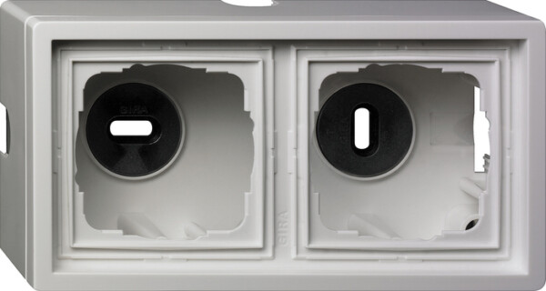 GIRA Sm Hous  2-G + Fr  Gira F100 P White