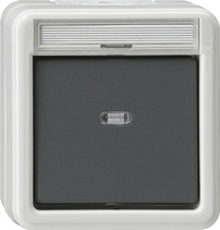 GIRA Rock Ind Sw  Cb 2-P In Sp  Wp Sm Grey