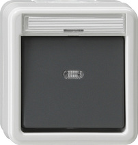 GIRA Rock Ind Sw  Off/2-Way In Sp  Wp Sm Grey