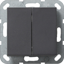 GIRA Pb Sw  2-Way 2-G System 55 Anthra