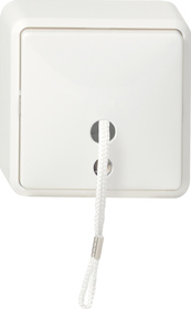 GIRA Pull-Cord Sw  Off/2-Way Sm P White