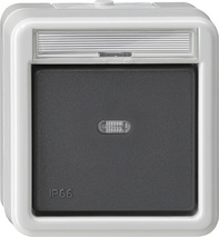 GIRA Rocker Btn No Con  S Sig  In Sp  Wd Surface-Mounted Grey