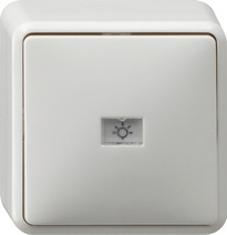 GIRA Rocker Btn 2-Way M-C Ctrl Win + In Label Sm P White