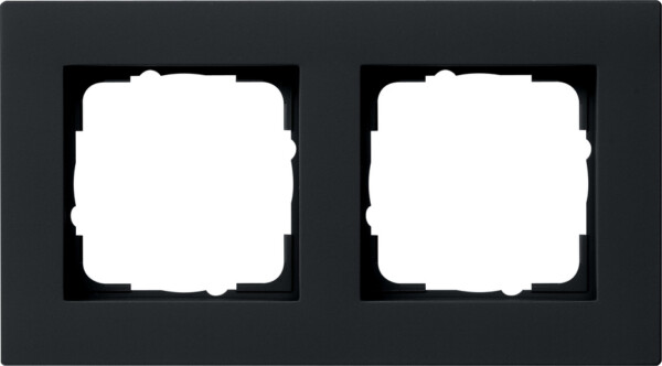 GIRA Cov Fr  2-G Flat Gira E2 Black M