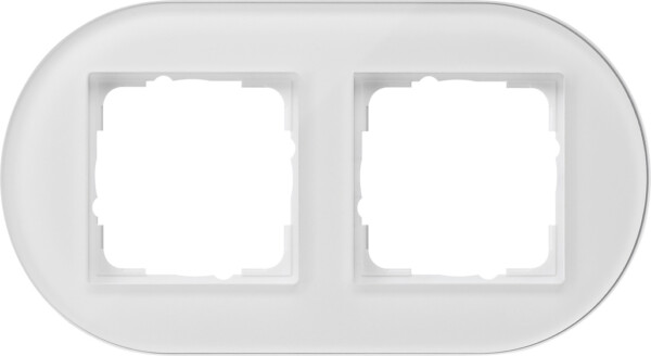 GIRA Cov Fr  2-G Gira Studio White Gl