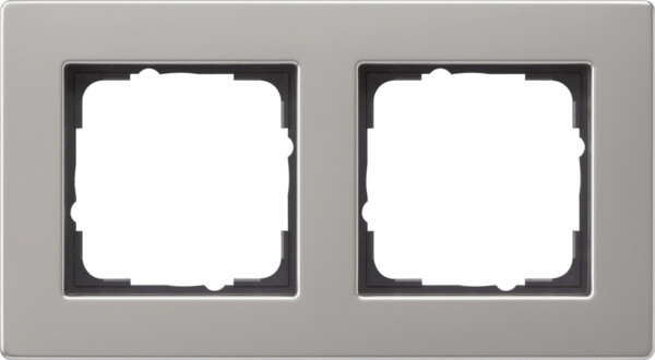 GIRA Cov Fr  2-G Flat Gira E2 Stainl Steel