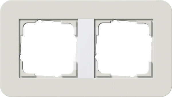 GIRA Cov Fr  2-G Gira E3 Light Grey/P White