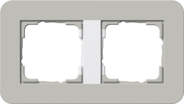 GIRA Cov Fr  2-G Gira E3 Grey/P White