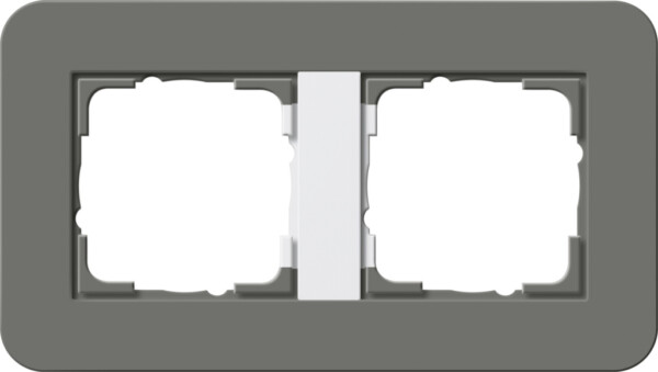 GIRA Cov Fr  2-G Gira E3 Dark Grey/P White