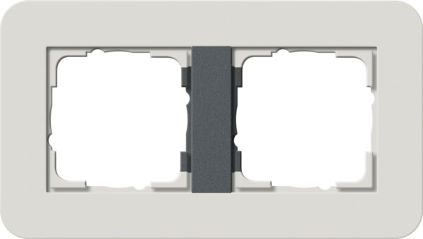 GIRA Cov Fr  2-G Gira E3 Light Grey/Anthra