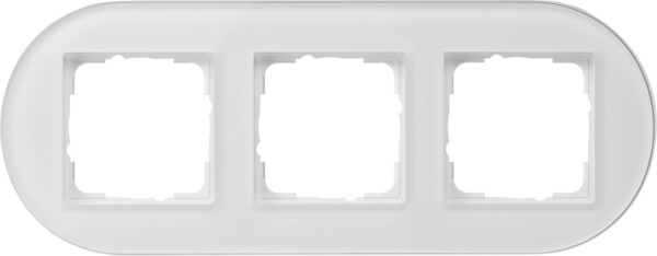 GIRA Cov Fr  3-G Gira Studio White Gl