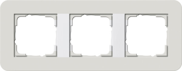 GIRA Cov Fr  3-G Gira E3 Light Grey/P White