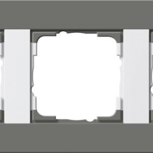 GIRA Cov Fr  3-G Gira E3 Dark Grey/P White