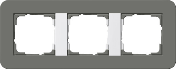 GIRA Cov Fr  3-G Gira E3 Dark Grey/P White