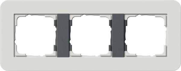 GIRA Cov Fr  3-G Gira E3 Light Grey/Anthra