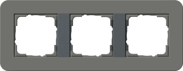 GIRA Cov Fr  3-G Gira E3 Dark Grey/Anthra