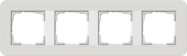GIRA Cov Fr  4-G Gira E3 Light Grey/P White