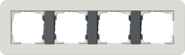 GIRA Cov Fr  4-G Gira E3 Light Grey/Anthra