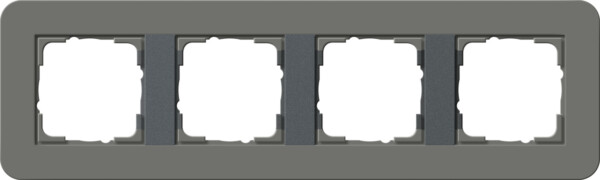 GIRA Cov Fr  4-G Gira E3 Dark Grey/Anthra