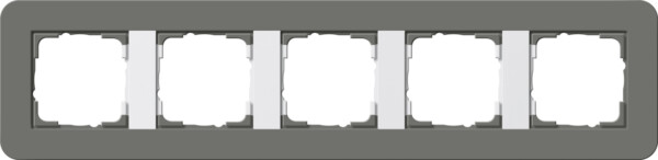 GIRA Cov Fr  5-G Gira E3 Dark Grey/P White