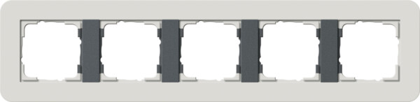 GIRA Cov Fr  5-G Gira E3 Light Grey/Anthra