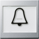 GIRA Rocker In Sp  + Sym Bell Large Raised System 55 C Alum