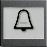GIRA Rocker In Sp  + Sym Bell Large Raised System 55 Anthra