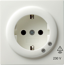 GIRA Schuko Sock  Overvoltage Prot  S-Color P White