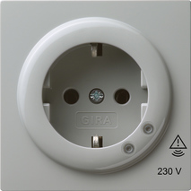 GIRA Schuko Sock  Overvoltage Prot  S-Color Grey