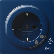 GIRA Schuko Sock  Overvoltage Prot  S-Color Blue