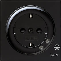 GIRA Schuko Sock  Overvoltage Prot  S-Color Black