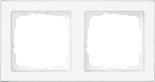 GIRA Cov Fr  2-G C-Inscr  Gira E2 Clear/P White