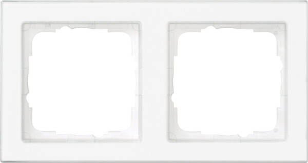 GIRA Cov Fr  2-G C-Inscr  Gira E2 Clear/P White