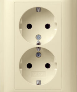 GIRA 2-G Schuko Sock  Cov Unit Standard 55 Cr White