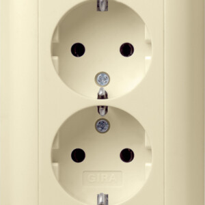 GIRA 2-G Schuko Sock  Cov Unit Standard 55 Cr White