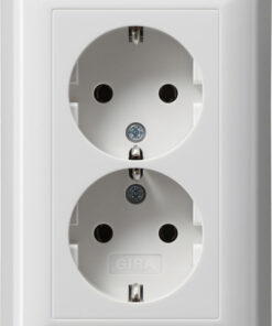 GIRA 2-G Schuko Sock  Cov Unit Standard 55 P White