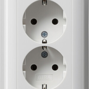 GIRA 2-G Schuko Sock  Cov Unit Standard 55 P White