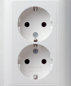 GIRA 2-G Schuko Sock  Cov Unit Standard 55 P White M