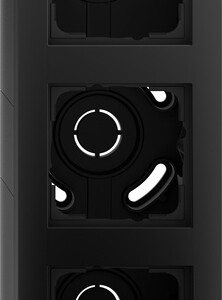 GIRA Sm Hous  3-G + Fr  Gira E2 Black M