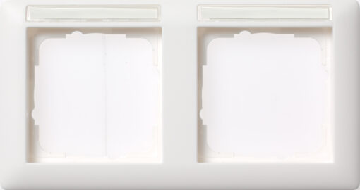 GIRA Cov Fr  2-G Horiz  In Sp  Standard 55 P White