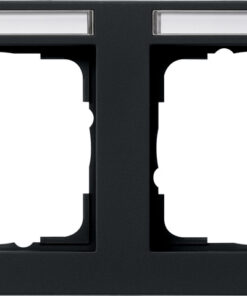 GIRA Cov Fr  2-G Horiz  In Sp  Gira E2 Black M