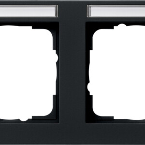 GIRA Cov Fr  2-G Horiz  In Sp  Gira E2 Black M