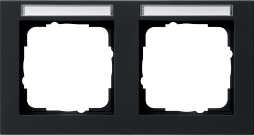 GIRA Cov Fr  2-G Horiz  In Sp  Gira E2 Black M