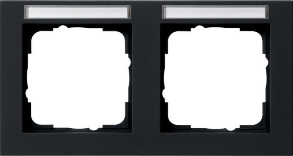 GIRA Cov Fr  2-G Horiz  In Sp  Gira E2 Black M