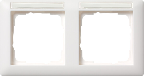 GIRA Cov Fr  2-G Horiz  In Sp  Standard 55 P White M