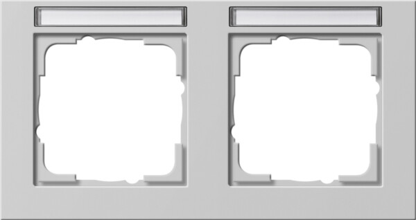 GIRA Cov Fr  2-G Horiz  In Sp  Gira E2 Grey M